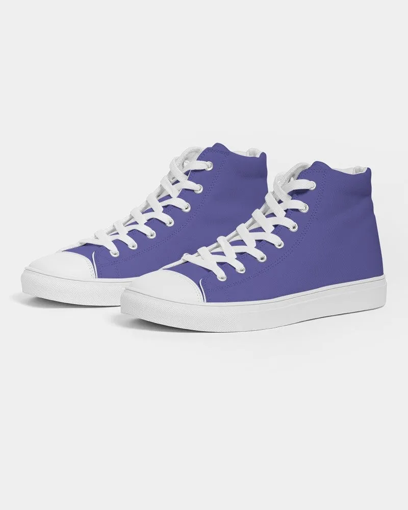 Midtone Blue High-Top Canvas Sneakers | Women's | C80M80Y0K0