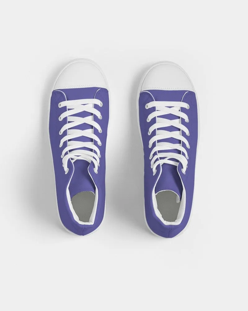 Midtone Blue High-Top Canvas Sneakers | Women's | C80M80Y0K0