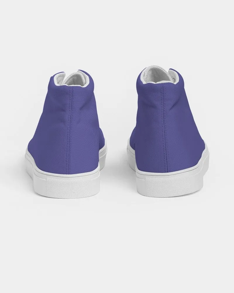 Midtone Blue High-Top Canvas Sneakers | Women's | C80M80Y0K0