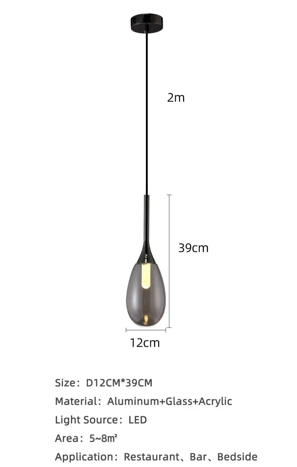 Modern Gold Glass Ball Light