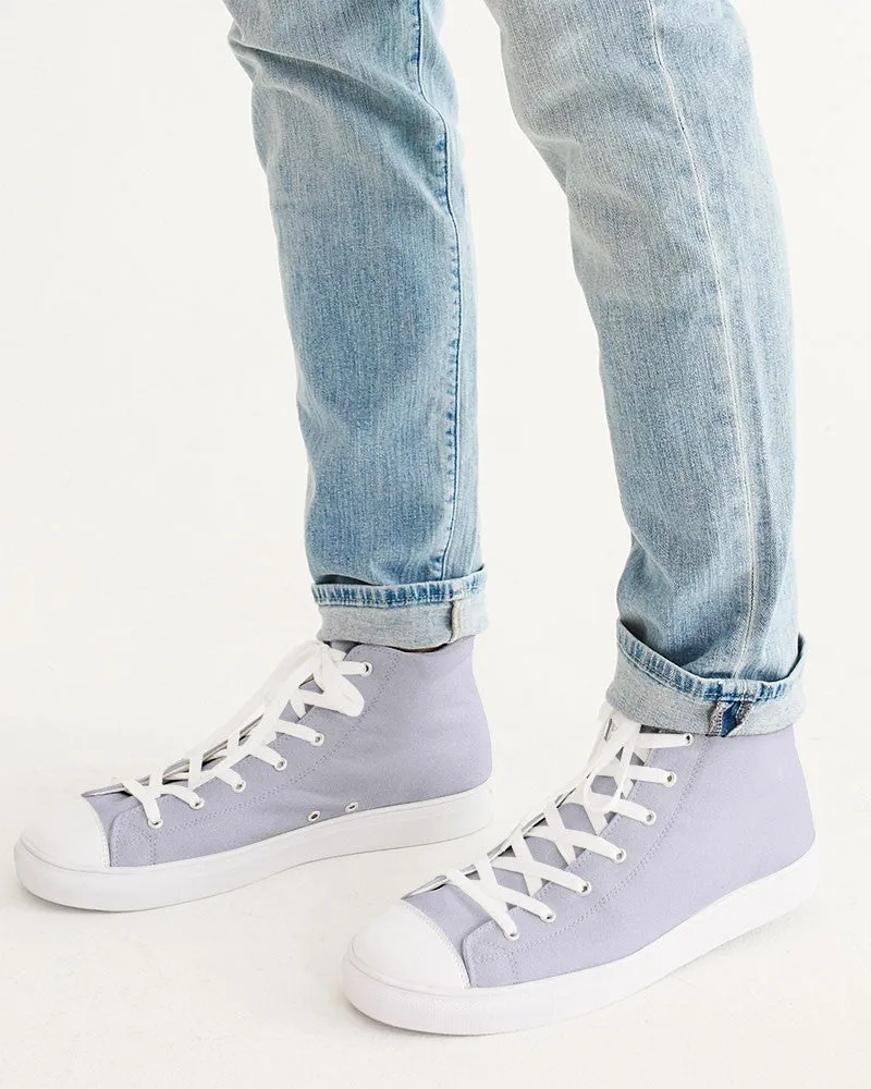 Pale Blue Men's High-top Canvas Sneakers | Men's | Bright Pale Blue | C10M10Y0K0