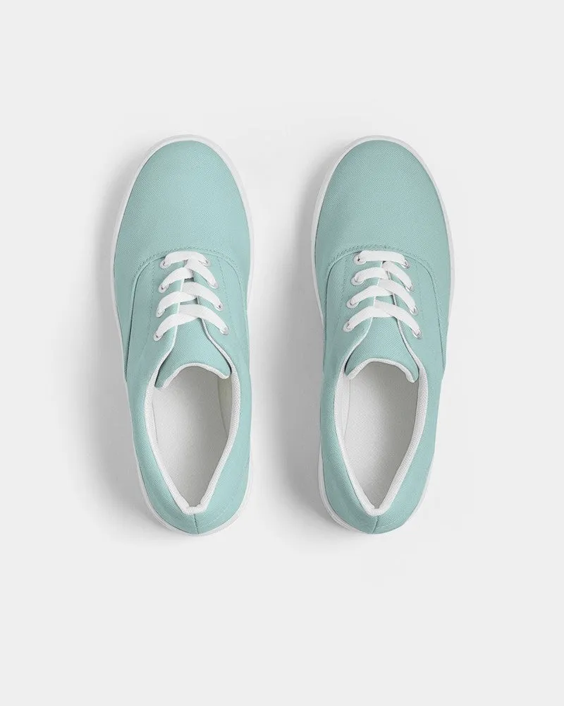 Pale Pastel Blue Cool Green Women's Canvas Sneakers | Women's | Bright Pale Pastel Blue Cool Green | C30M0Y15K0
