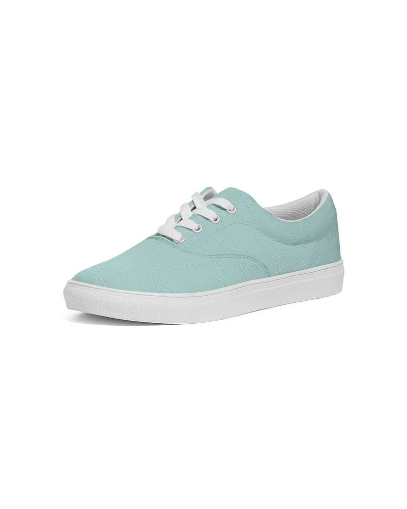 Pale Pastel Blue Cool Green Women's Canvas Sneakers | Women's | Bright Pale Pastel Blue Cool Green | C30M0Y15K0