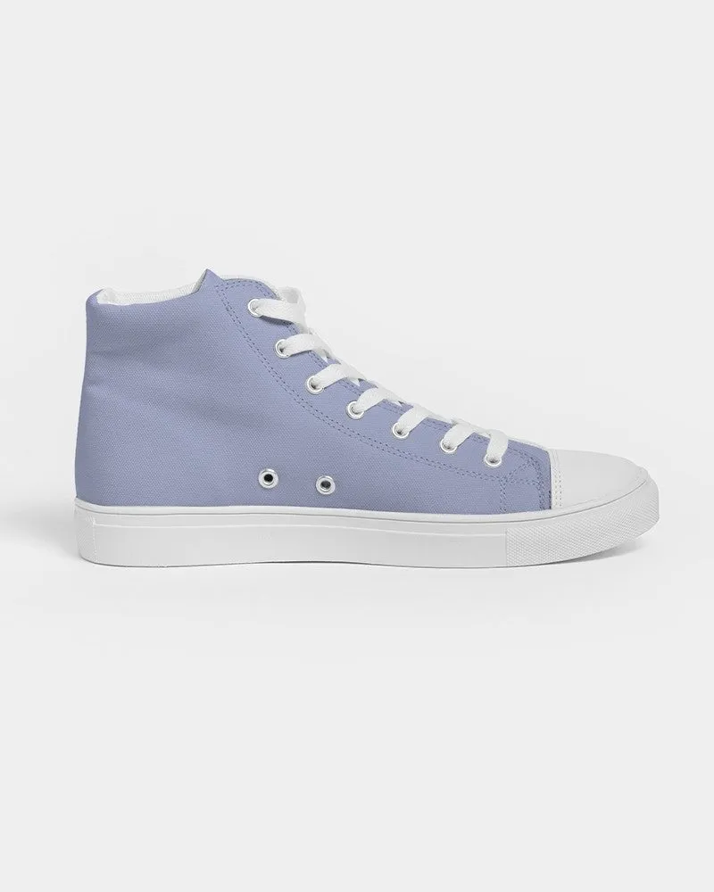 Pale Pastel Blue Men's High-top Canvas Sneakers | Men's | Bright Pale Pastel Blue | C30M22Y0K0