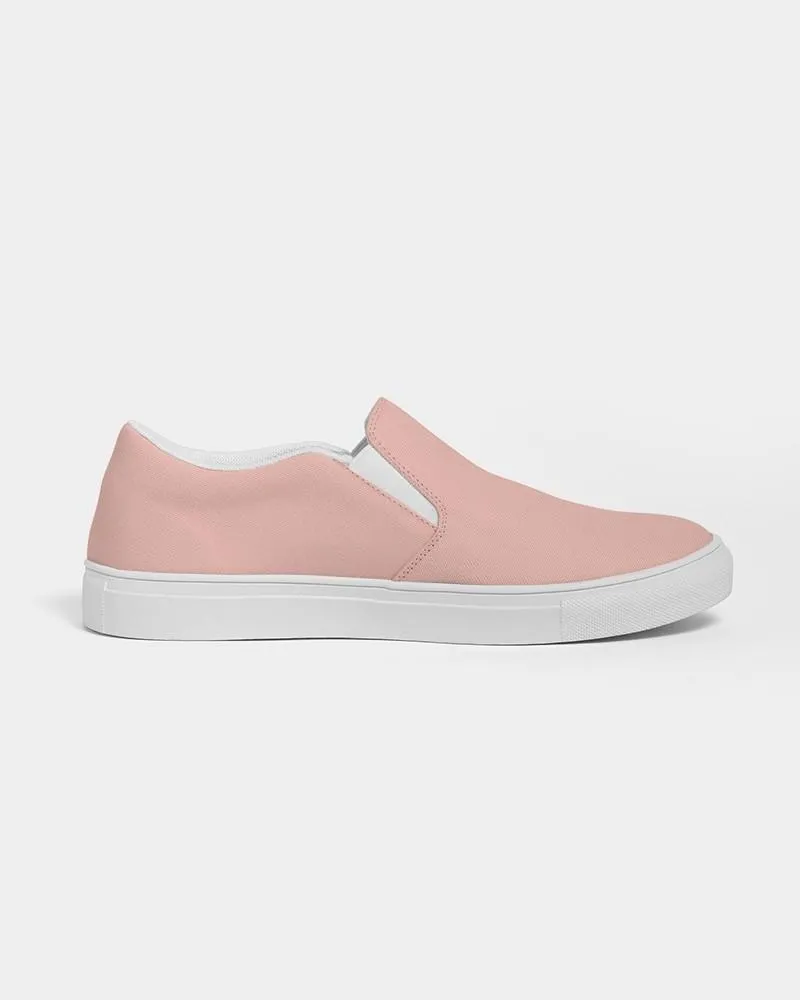 Pale Pastel Pink Red Slip-On Canvas Sneakers | Men's | Bright Pale Pastel Pink Red | C0M30Y22K0
