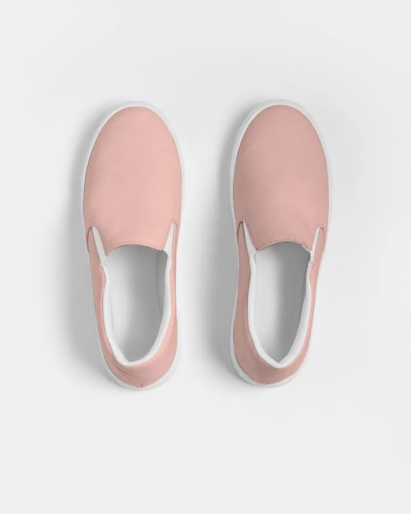Pale Pastel Pink Red Slip-On Canvas Sneakers | Men's | Bright Pale Pastel Pink Red | C0M30Y22K0