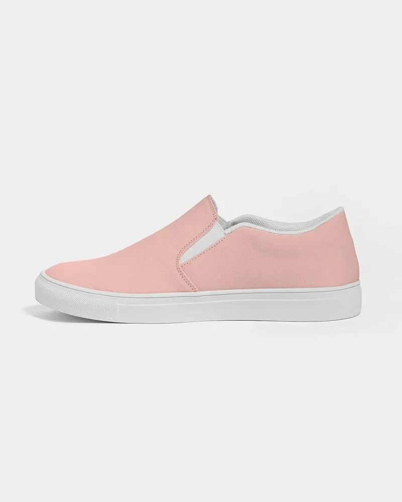 Pale Pastel Pink Red Slip-On Canvas Sneakers | Men's | Bright Pale Pastel Pink Red | C0M30Y22K0