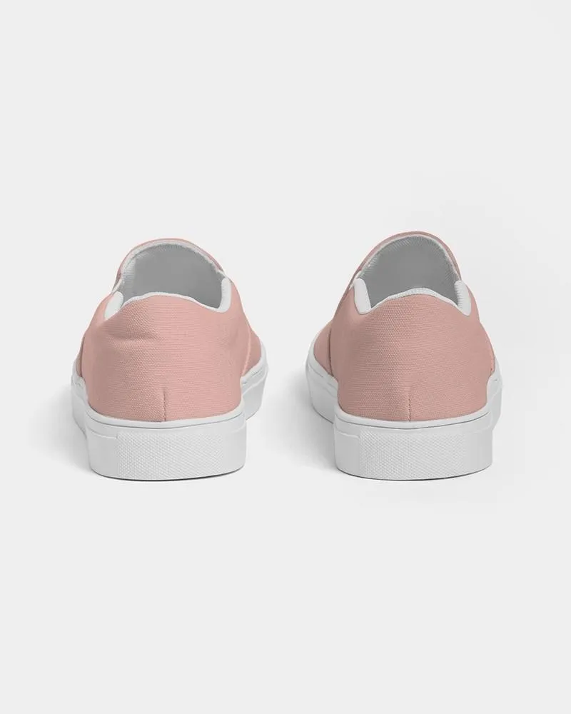 Pale Pastel Pink Red Slip-On Canvas Sneakers | Men's | Bright Pale Pastel Pink Red | C0M30Y22K0