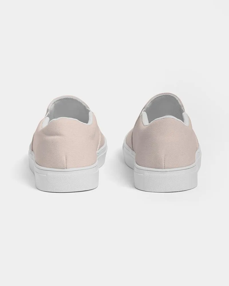 Pale Red Slip-On Canvas Sneakers | Women's | Bright Pale Red | C0M10Y10K0