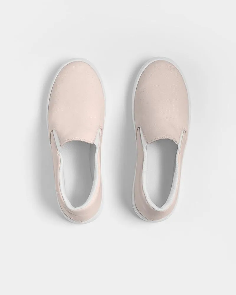 Pale Red Slip-On Canvas Sneakers | Women's | Bright Pale Red | C0M10Y10K0