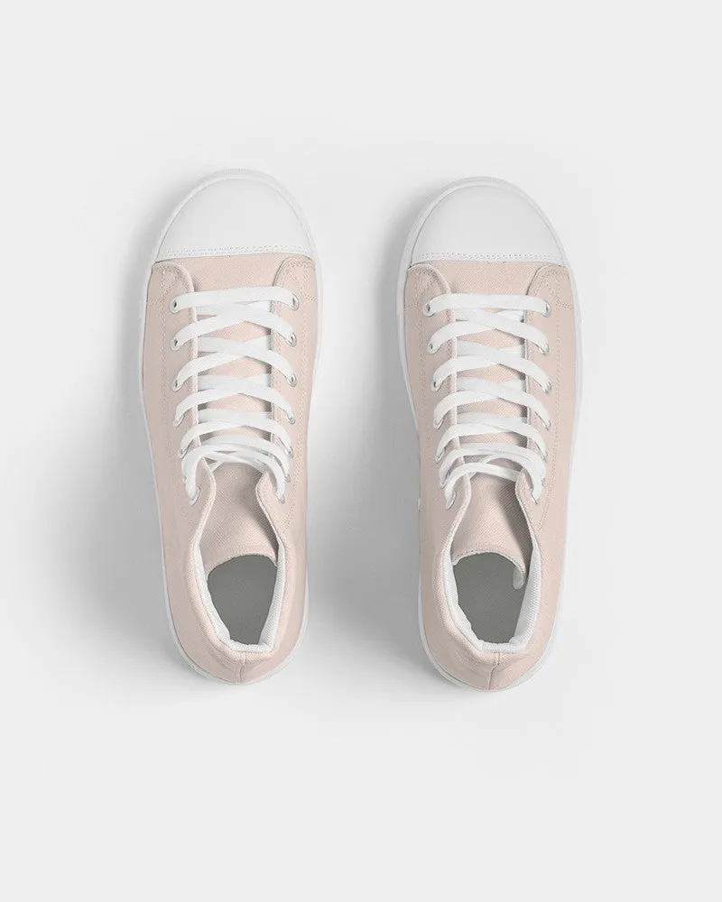 Pale Red Women's High-top Canvas Sneakers | Women's | Bright Pale Red | C0M10Y10K0