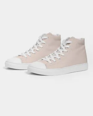 Pale Red Women's High-top Canvas Sneakers | Women's | Bright Pale Red | C0M10Y10K0