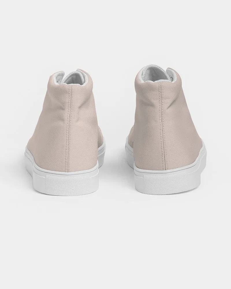 Pale Red Women's High-top Canvas Sneakers | Women's | Bright Pale Red | C0M10Y10K0