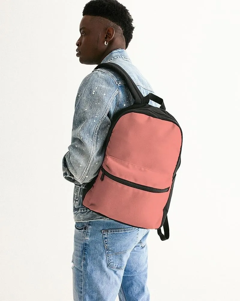 Pastel Pink Red Canvas Backpack | Bright Pastel Pink Red | C0M60Y45K0