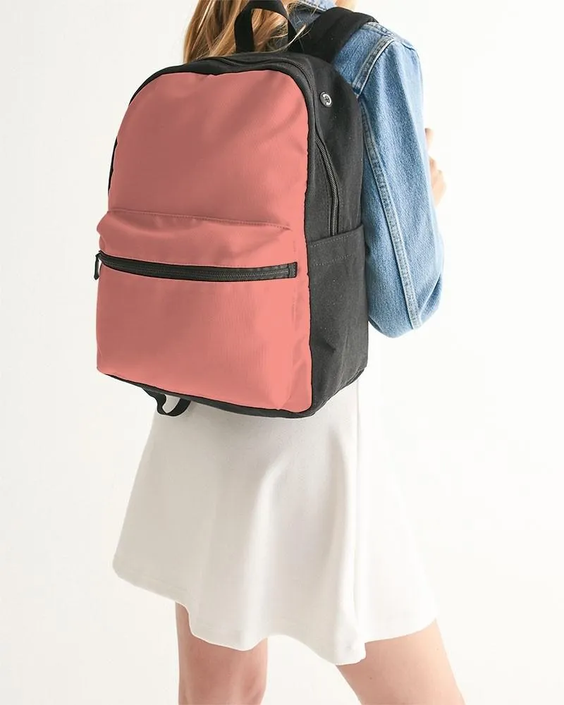 Pastel Pink Red Canvas Backpack | Bright Pastel Pink Red | C0M60Y45K0
