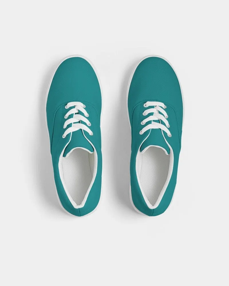 Shaded Blue-Green Canvas Sneakers | Women's | C100M0Y38K30
