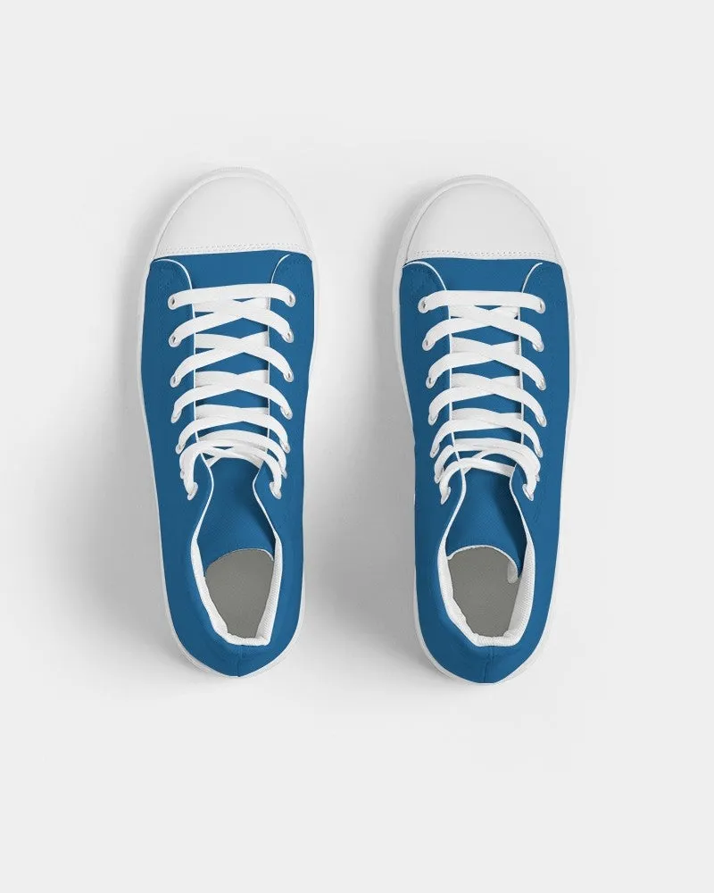 Shaded Blue High-Top Canvas Sneakers | Women's | C100M50Y0K30