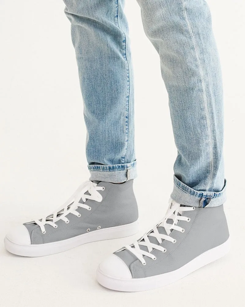 Shaded Pale Gray High-Top Canvas Sneakers | Men's | C0M0Y0K30