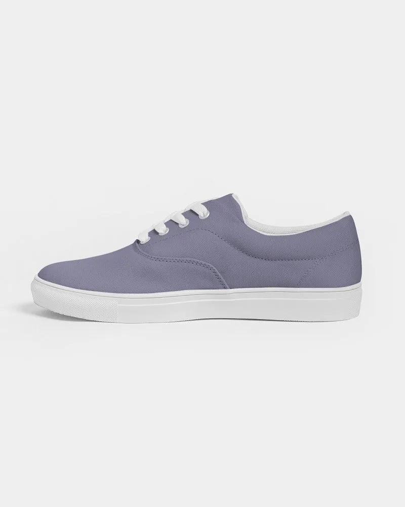 Shaded Pale Pastel Blue Gray Canvas Sneakers | Women's | C30M30Y0K30