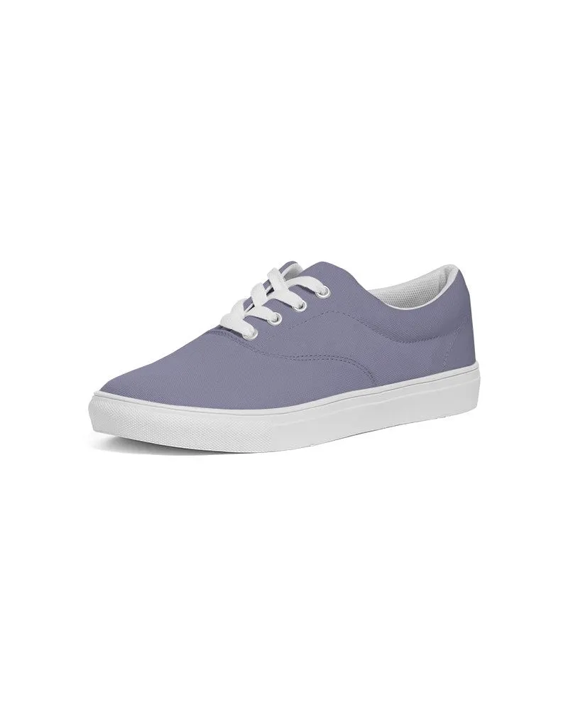 Shaded Pale Pastel Blue Gray Canvas Sneakers | Women's | C30M30Y0K30
