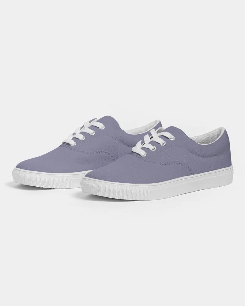 Shaded Pale Pastel Blue Gray Canvas Sneakers | Women's | C30M30Y0K30