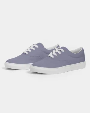 Shaded Pale Pastel Blue Gray Canvas Sneakers | Women's | C30M30Y0K30