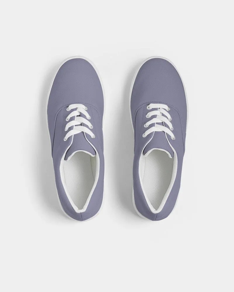 Shaded Pale Pastel Blue Gray Canvas Sneakers | Women's | C30M30Y0K30