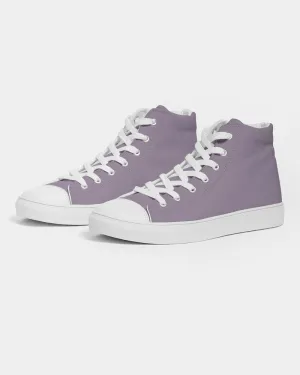 Shaded Pale Pastel Purple Gray High-Top Canvas Sneakers | Men's | C15M30Y0K30