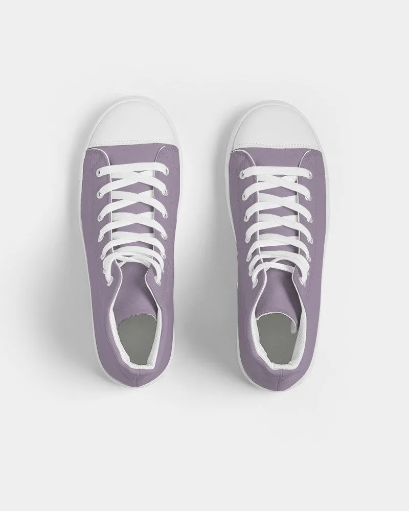 Shaded Pale Pastel Purple Gray High-Top Canvas Sneakers | Men's | C15M30Y0K30