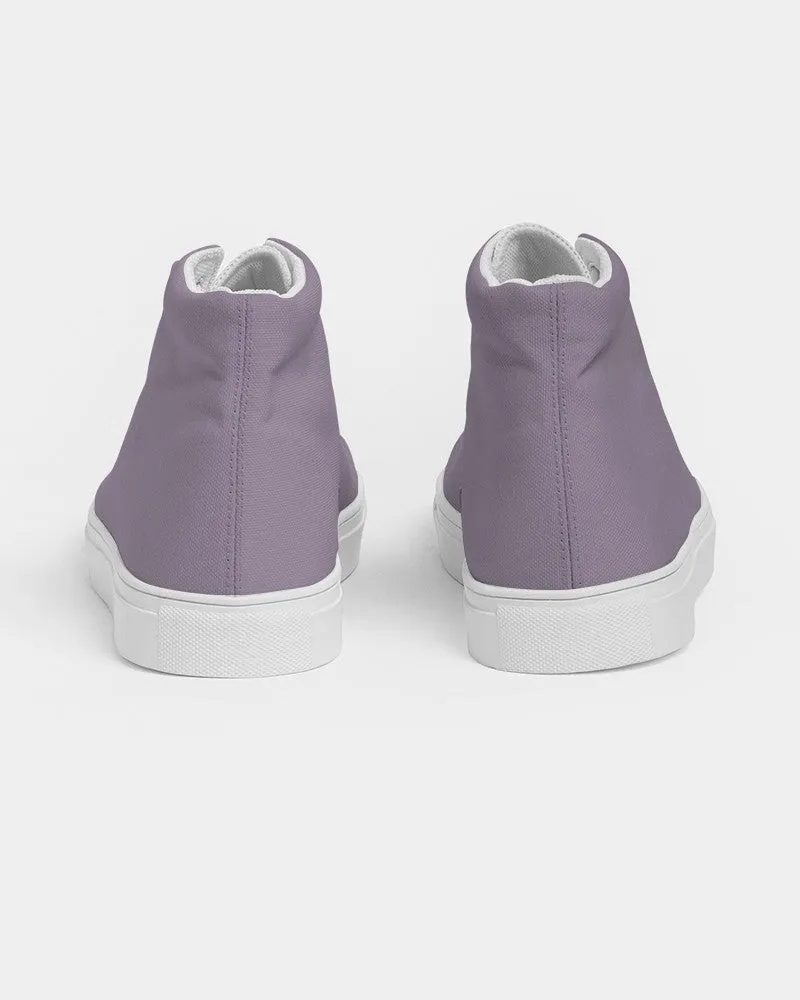 Shaded Pale Pastel Purple Gray High-Top Canvas Sneakers | Men's | C15M30Y0K30