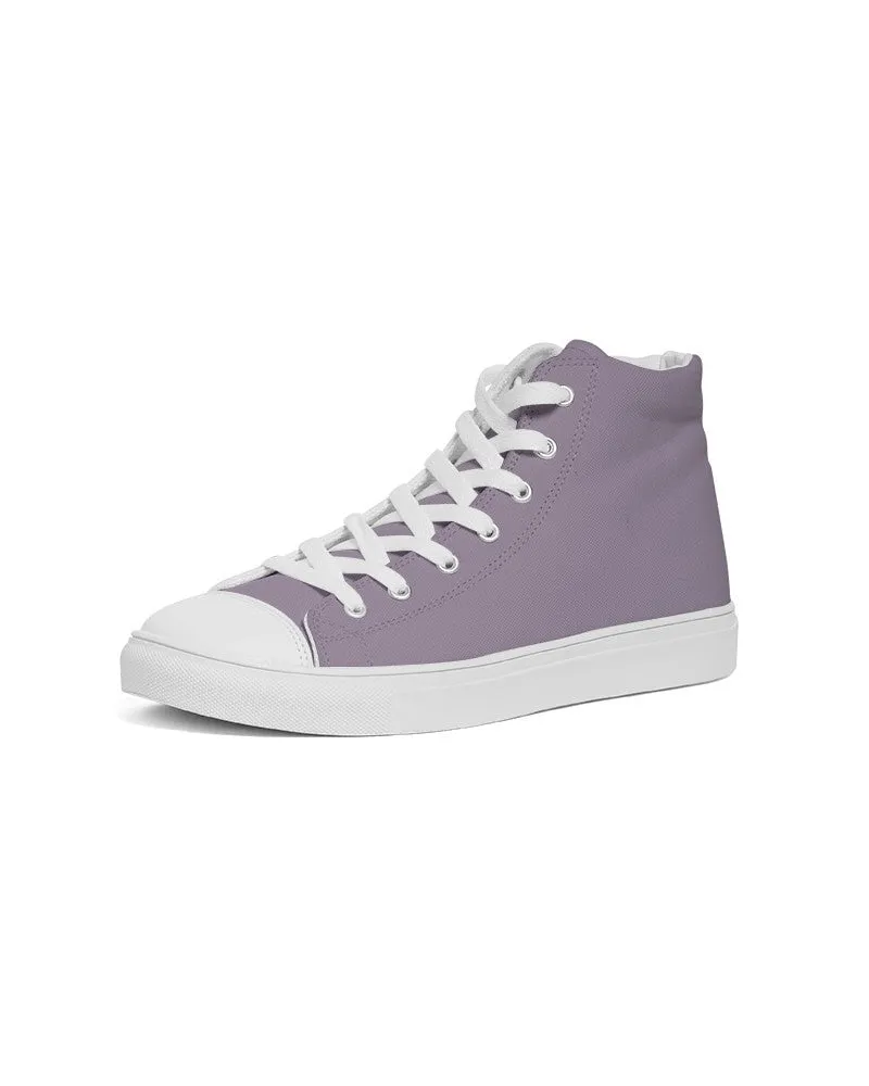 Shaded Pale Pastel Purple Gray High-Top Canvas Sneakers | Men's | C15M30Y0K30