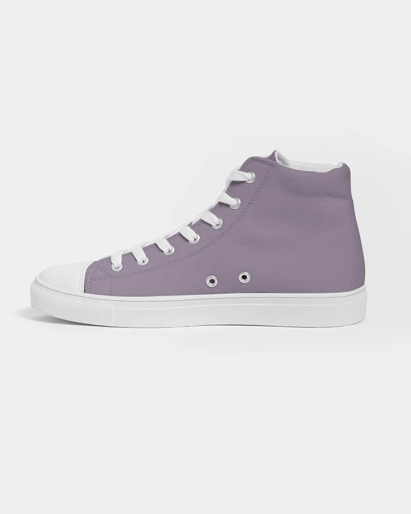 Shaded Pale Pastel Purple Gray High-Top Canvas Sneakers | Men's | C15M30Y0K30