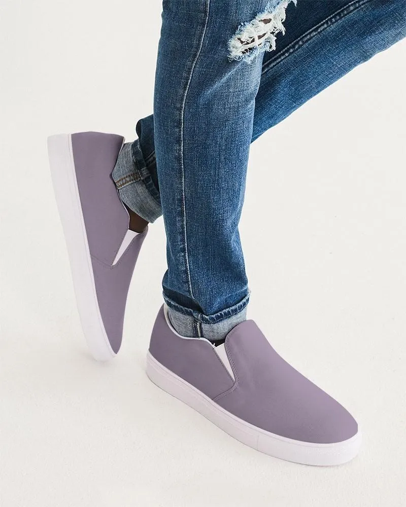 Shaded Pale Pastel Purple Gray Slip-On Canvas Sneakers | Men's | C15M30Y0K30