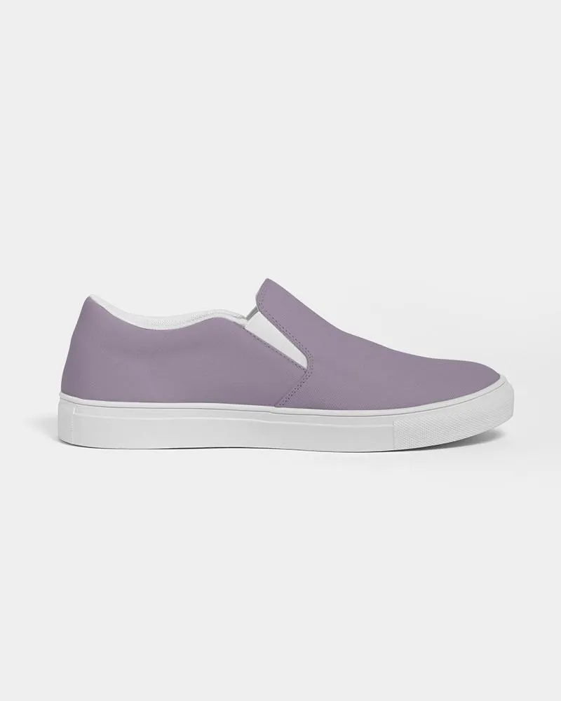 Shaded Pale Pastel Purple Gray Slip-On Canvas Sneakers | Men's | C15M30Y0K30