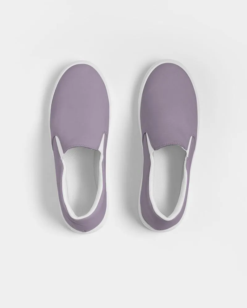 Shaded Pale Pastel Purple Gray Slip-On Canvas Sneakers | Men's | C15M30Y0K30