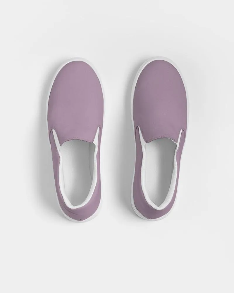 Shaded Pale Pastel Purple Gray Slip-On Canvas Sneakers | Men's | C8M30Y0K30