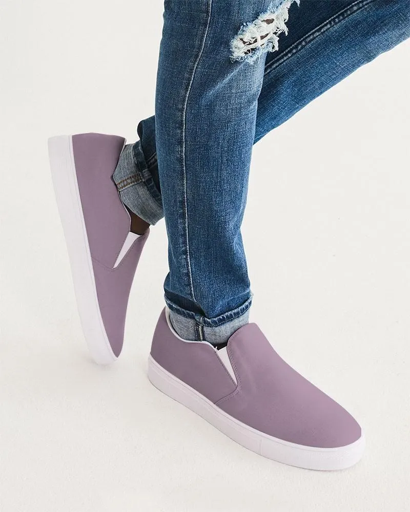 Shaded Pale Pastel Purple Gray Slip-On Canvas Sneakers | Men's | C8M30Y0K30
