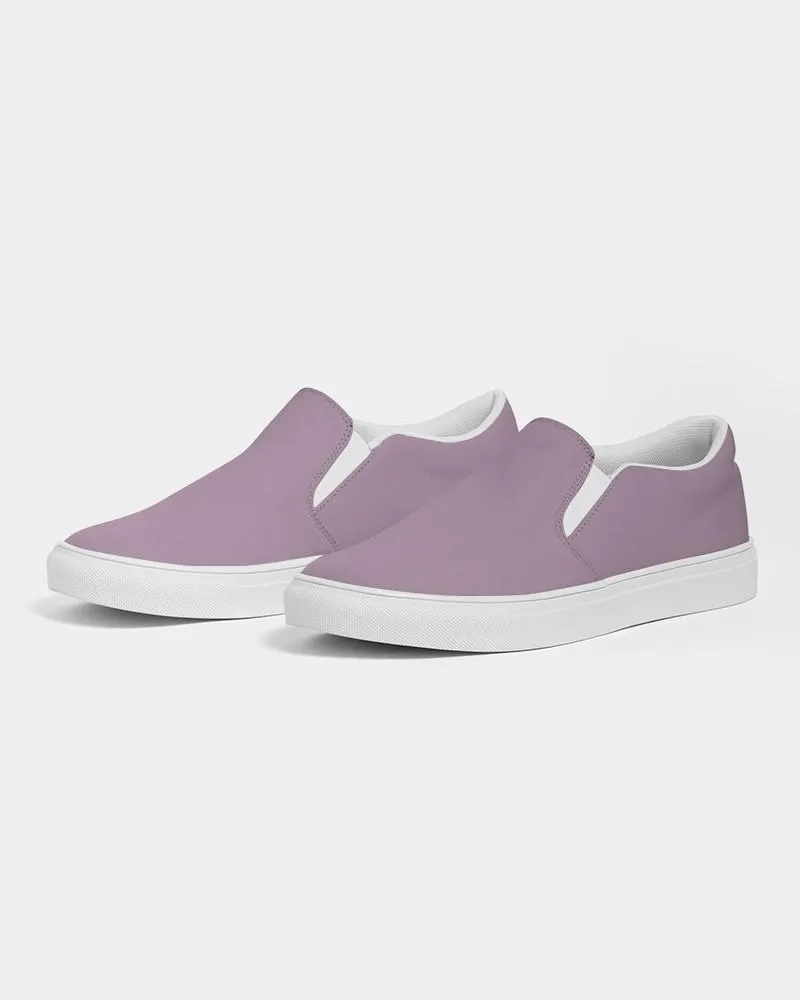 Shaded Pale Pastel Purple Gray Slip-On Canvas Sneakers | Men's | C8M30Y0K30