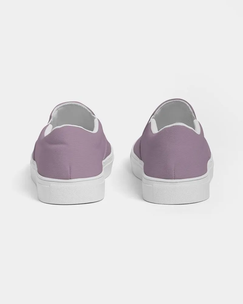 Shaded Pale Pastel Purple Gray Slip-On Canvas Sneakers | Men's | C8M30Y0K30