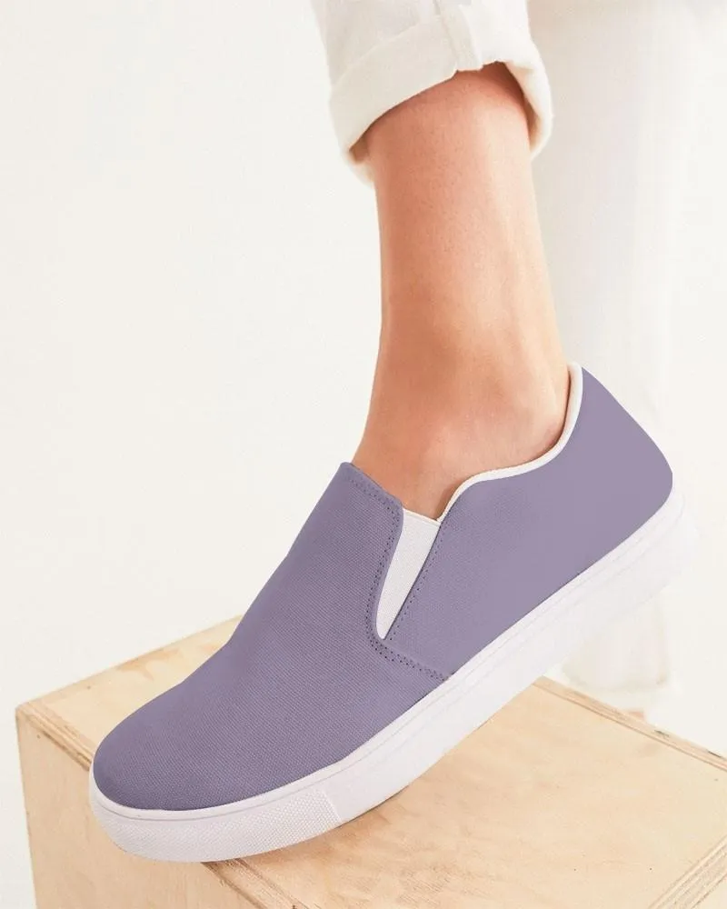 Shaded Pale Pastel Violet Gray Slip-On Canvas Sneakers | Women's | C22M30Y0K30