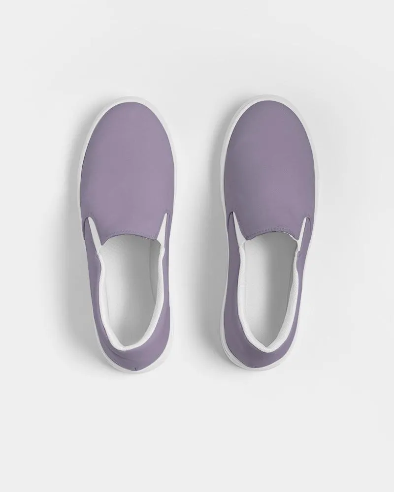 Shaded Pale Pastel Violet Gray Slip-On Canvas Sneakers | Women's | C22M30Y0K30