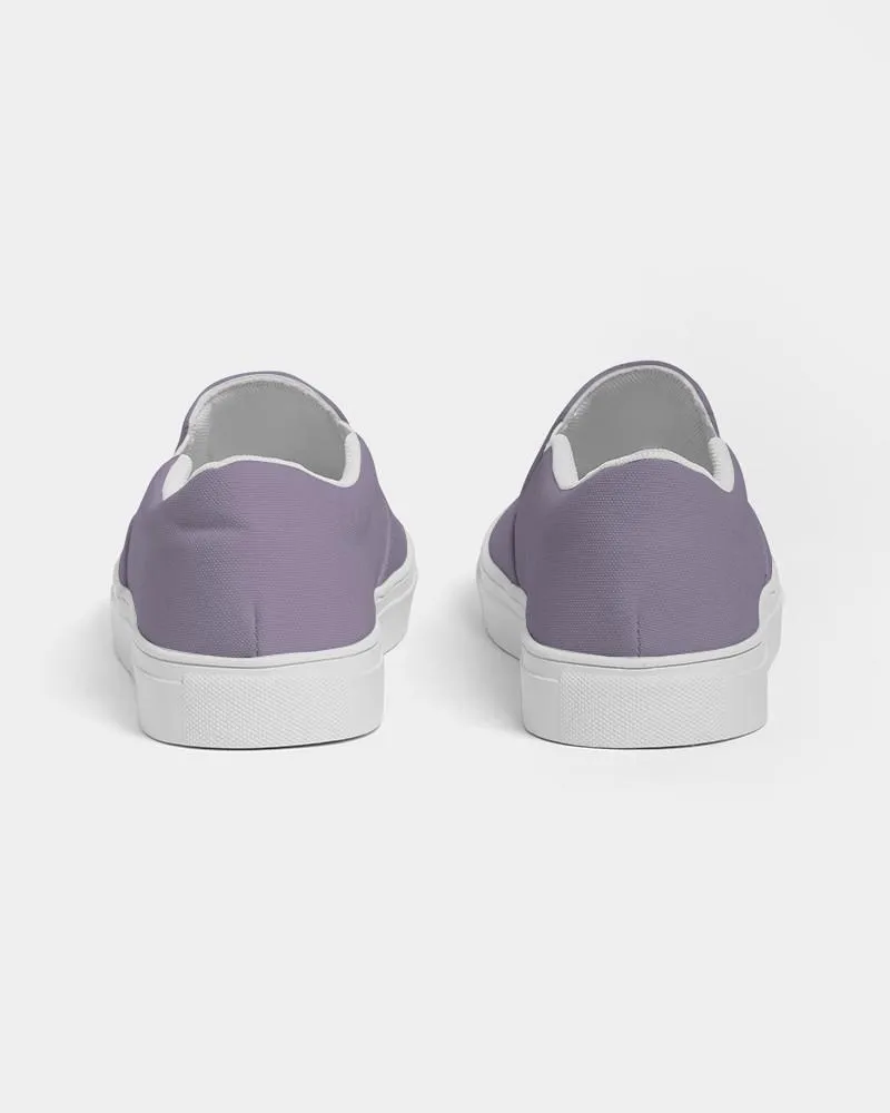 Shaded Pale Pastel Violet Gray Slip-On Canvas Sneakers | Women's | C22M30Y0K30