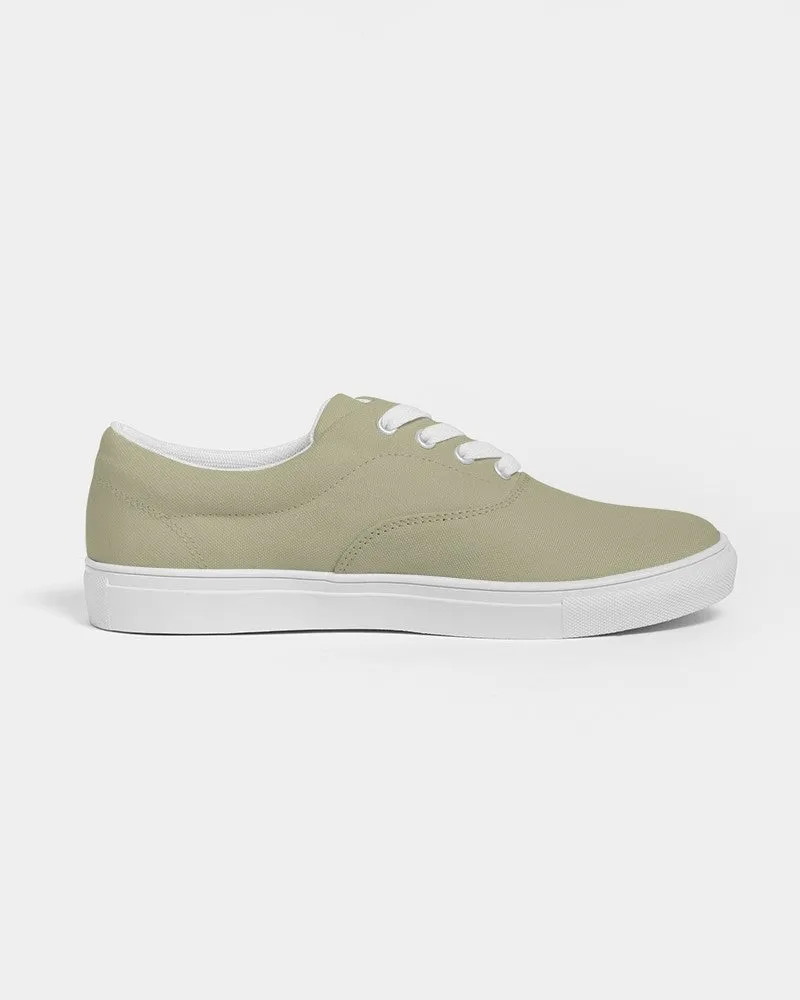 Shaded Pale Pastel Yellow Gray Canvas Sneakers | Men's | C0M0Y30K30