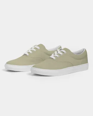 Shaded Pale Pastel Yellow Gray Canvas Sneakers | Men's | C0M0Y30K30