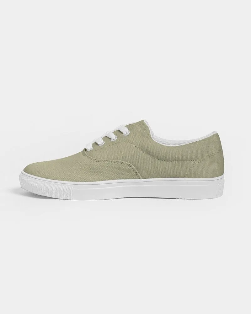 Shaded Pale Pastel Yellow Gray Canvas Sneakers | Men's | C0M0Y30K30