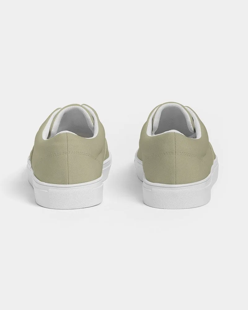 Shaded Pale Pastel Yellow Gray Canvas Sneakers | Men's | C0M0Y30K30