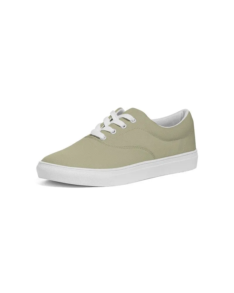Shaded Pale Pastel Yellow Gray Canvas Sneakers | Men's | C0M0Y30K30