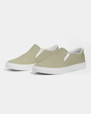 Shaded Pale Pastel Yellow Gray Slip-On Canvas Sneakers | Men's | C0M0Y30K30