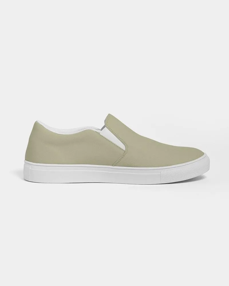 Shaded Pale Pastel Yellow Gray Slip-On Canvas Sneakers | Men's | C0M0Y30K30