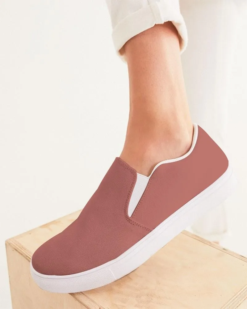 Shaded Pastel Red Slip-On Canvas Sneakers | Women's | C0M60Y45K30